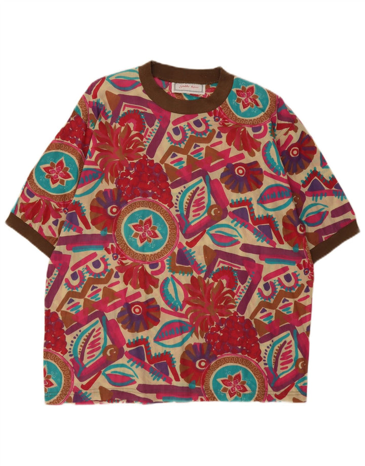 Vintage Womens Blouse Top UK 16 Large Multicoloured Geometric