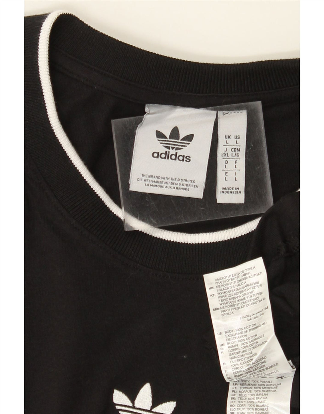 ADIDAS Mens T-Shirt Top Large Black Cotton