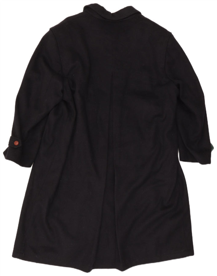 ETON BLUES Mens Overcoat IT 54 2XL Navy Blue Wool