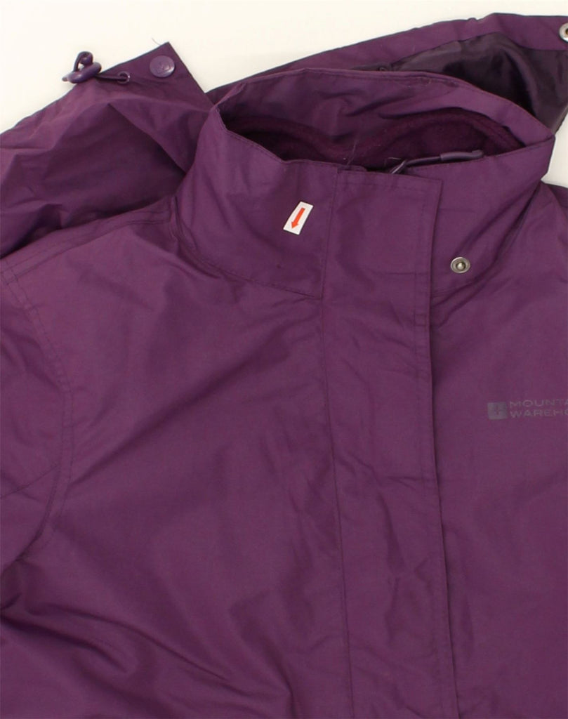 MOUNTAIN WAREHOUSE Womens Hooded Windbreaker Jacket UK 8 Small Purple | Vintage Mountain Warehouse | Thrift | Second-Hand Mountain Warehouse | Used Clothing | Messina Hembry 