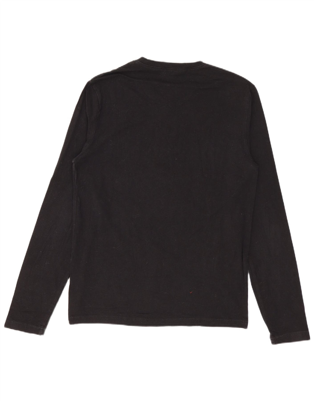 Calvin Klein Jeans Womens Graphic Top Long Sleeve UK 12 Medium Black