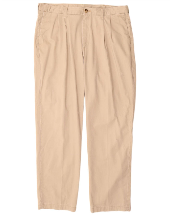 LEE Mens Pegged Chino Trousers W36 L32 Beige Cotton