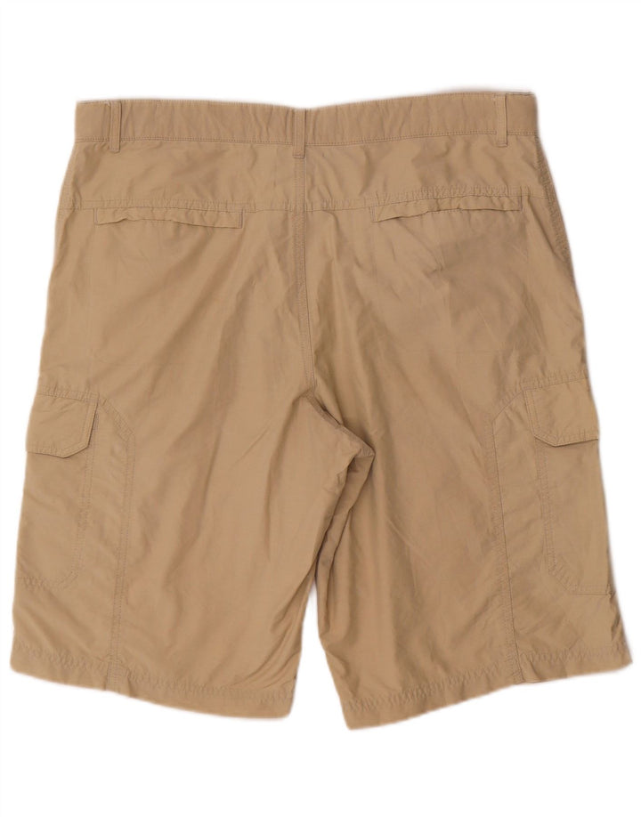 Marks & Spencer Mens Cargo Shorts W36 Large Beige Cotton