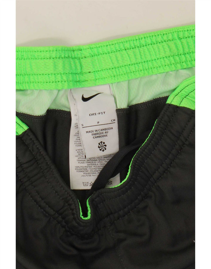 Nike Mens Dri Fit Tracksuit Trousers Small Grey Colourblock Polyester
