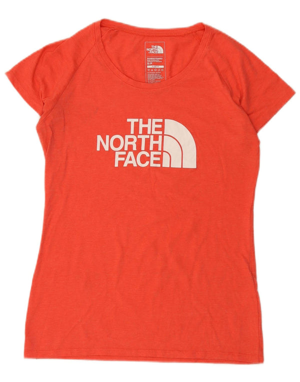 The North Face Womens Slim Fit Graphic T-Shirt Top UK 10 Small Red Cotton