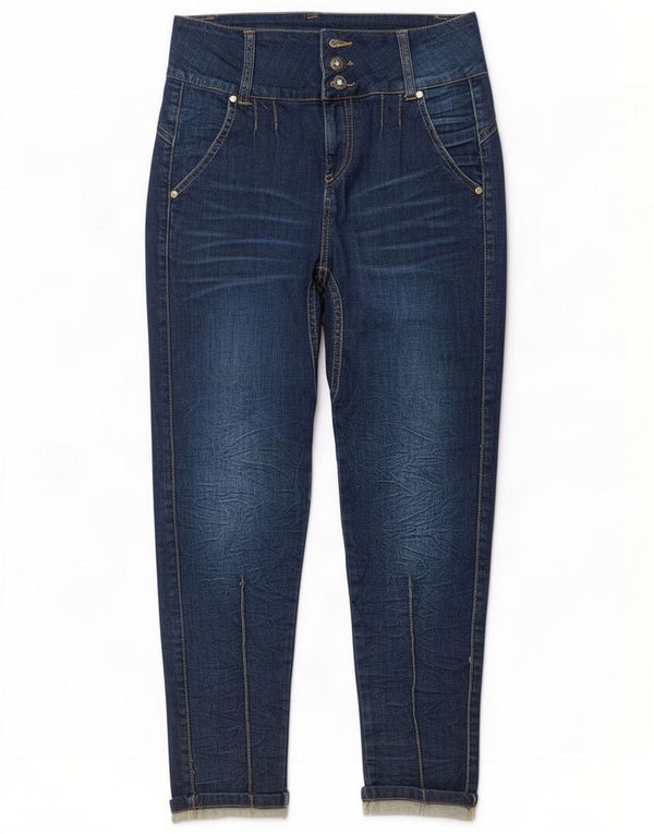 Desigual Womens High Waist Jeans EU 36 Small W28 L26 Blue Cotton
