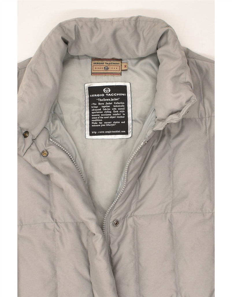 SERGIO TACCHINI Womens Padded Coat UK 14 Medium Grey Polyester | Vintage Sergio Tacchini | Thrift | Second-Hand Sergio Tacchini | Used Clothing | Messina Hembry 