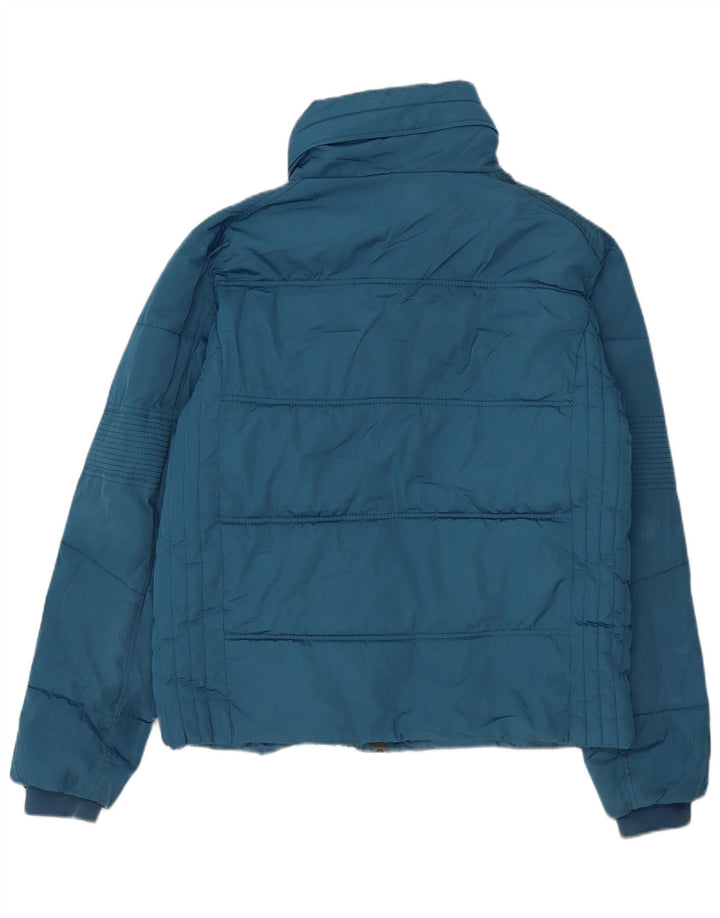 Zara Mens Padded Jacket UK 44 2XL Blue Polyester