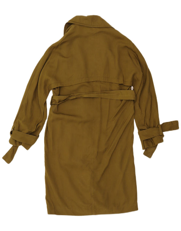 Topshop Womens Oversized Trench Coat UK 8 Small Khaki Lyocell