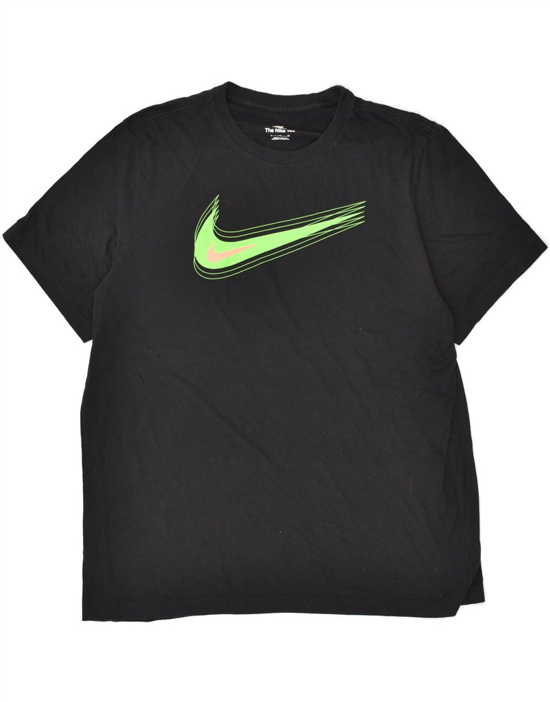 NIKE Mens Graphic T-Shirt Top XL Black Cotton | Vintage Nike | Thrift | Second-Hand Nike | Used Clothing | Messina Hembry 