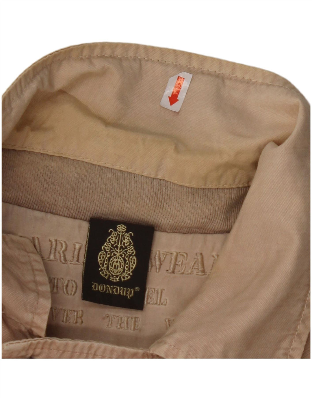 DONDUP Womens Bomber Jacket IT 52 2XL Beige Cotton