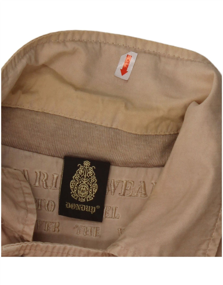DONDUP Womens Bomber Jacket IT 52 2XL Beige Cotton