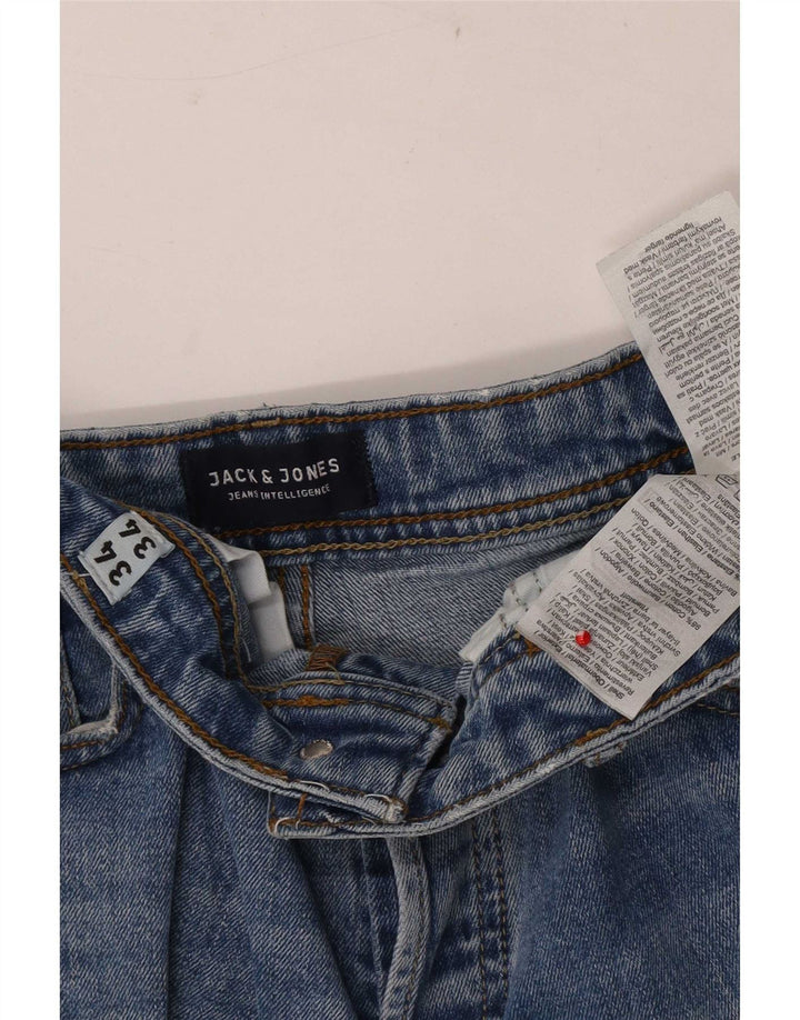 Jack & Jones Mens Slim Jeans W34 L34 Blue Cotton