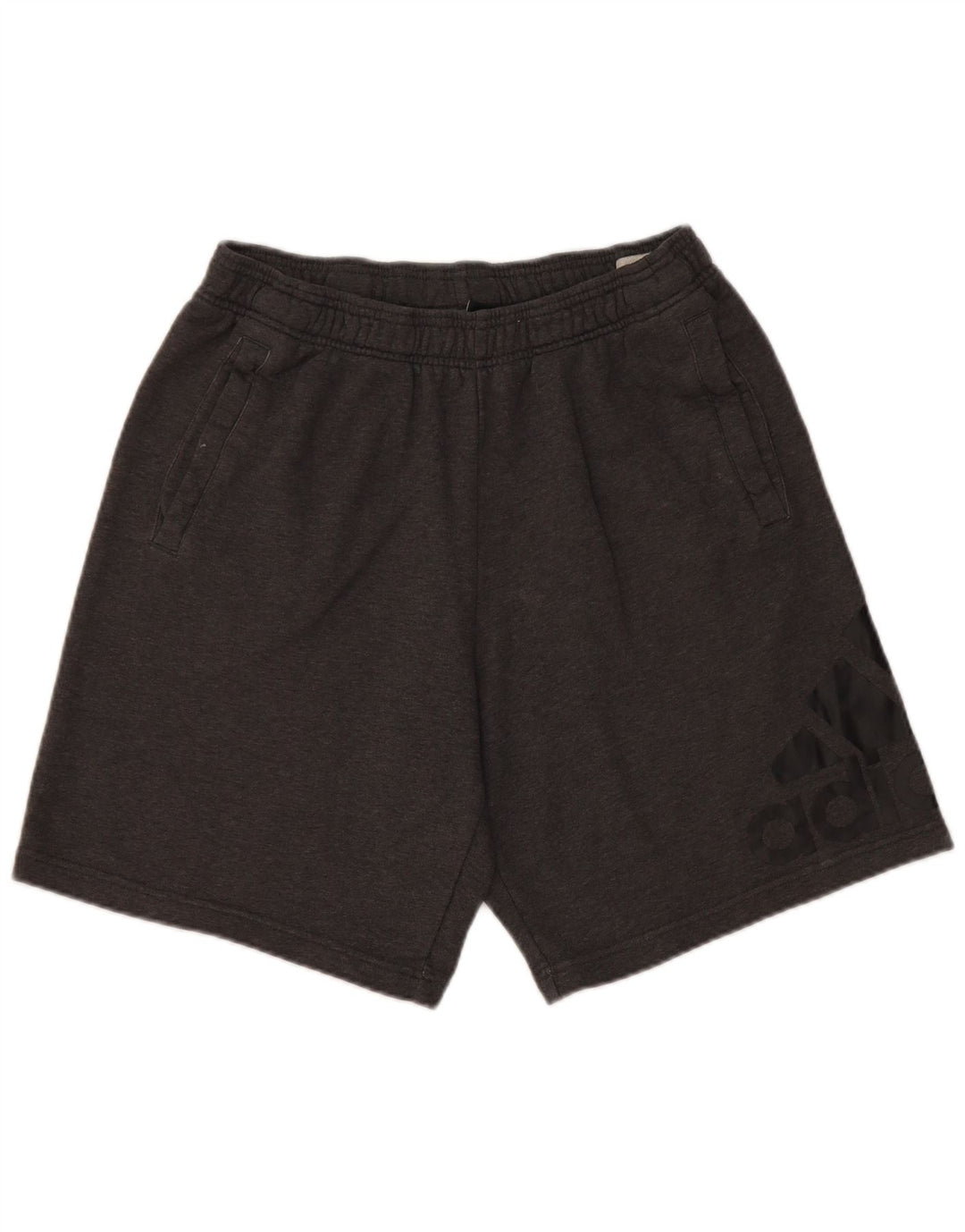 Adidas Mens Graphic Sport Shorts Medium Grey Cotton