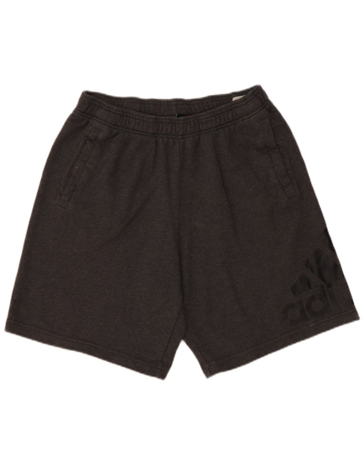 Adidas Mens Graphic Sport Shorts Medium Grey Cotton