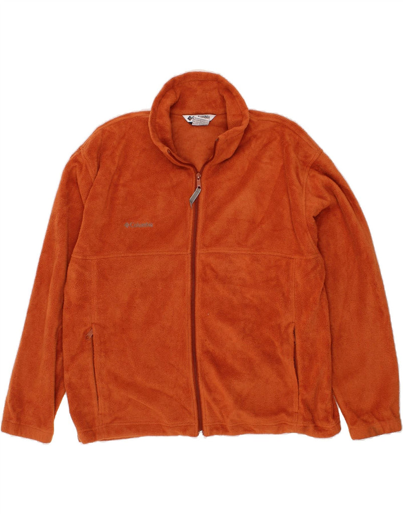 COLUMBIA Mens Fleece Jacket UK 42 XL Orange Polyester Vintage Columbia and Second-Hand Columbia from Messina Hembry 
