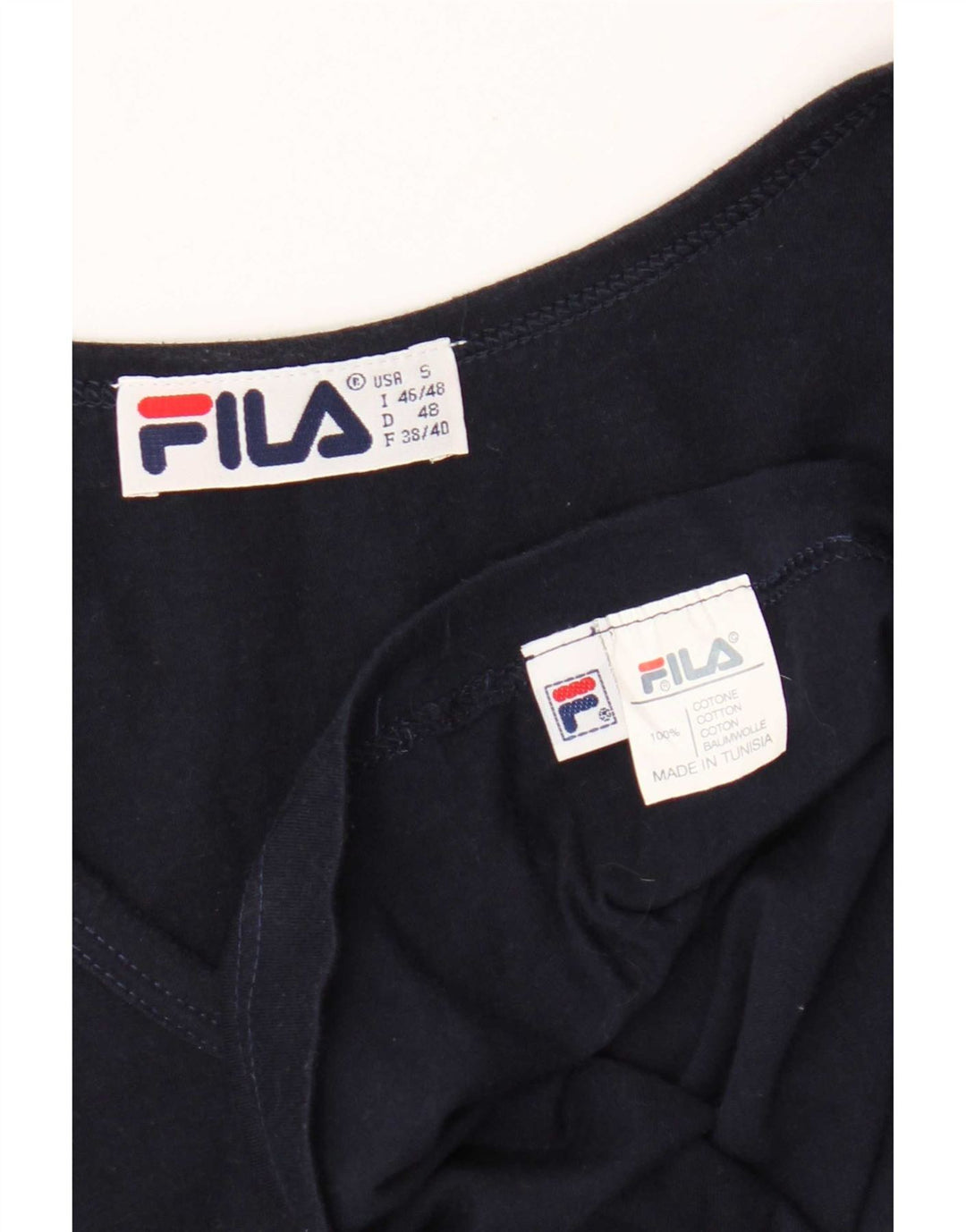 Fila Mens Vest Top Small Navy Blue Cotton