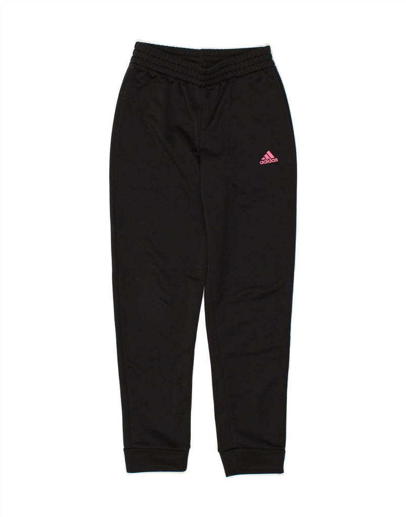 ADIDAS Girls Tracksuit Trousers Joggers 9-10 Years Black Polyester | Vintage Adidas | Thrift | Second-Hand Adidas | Used Clothing | Messina Hembry 