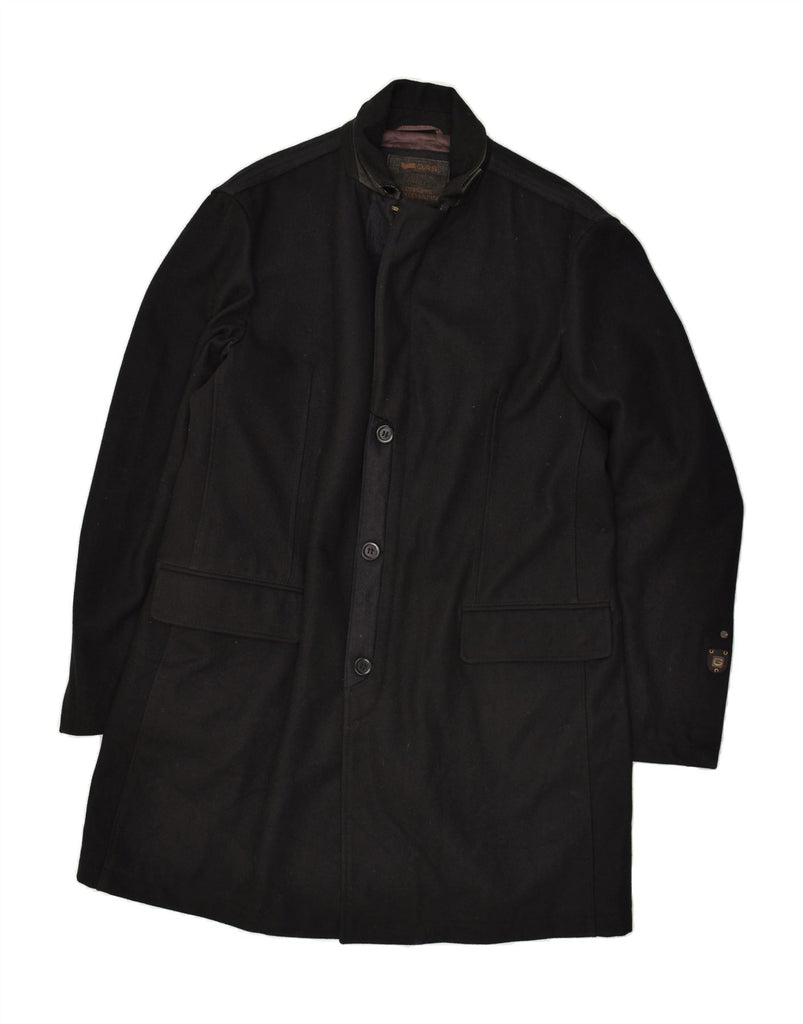 GAS Mens Overcoat UK 42 XL Black Wool Vintage Gas and Second-Hand Gas from Messina Hembry 