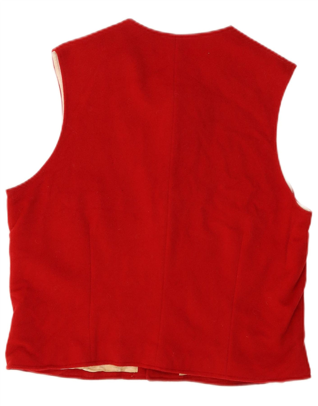 Vintage Womens Waistcoat UK 14 Medium Red