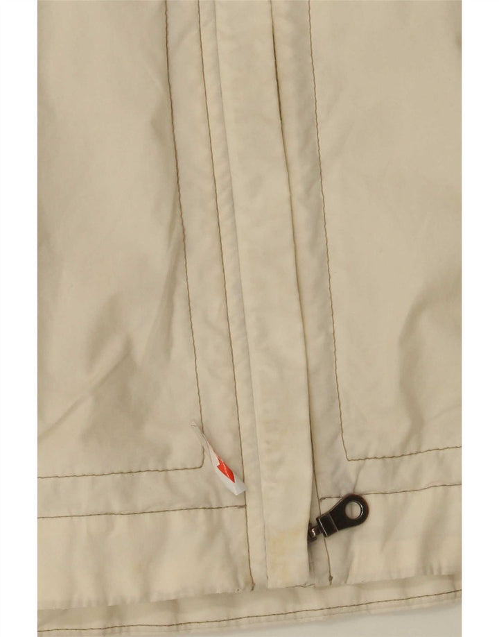Murphy & Nye Womens Hooded Bomber Jacket UK 10 Small Off White Cotton