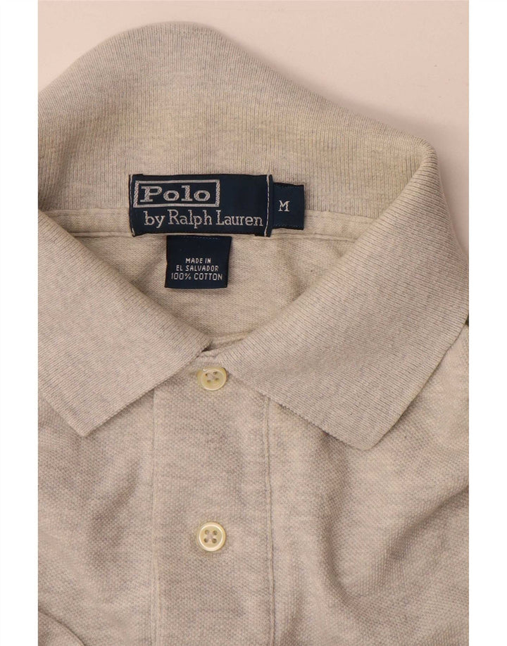Polo Ralph Lauren Mens Polo Shirt Medium Grey Cotton