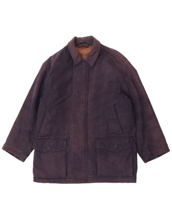 Trussardi Mens Utility Jacket IT 48 Medium Navy Blue