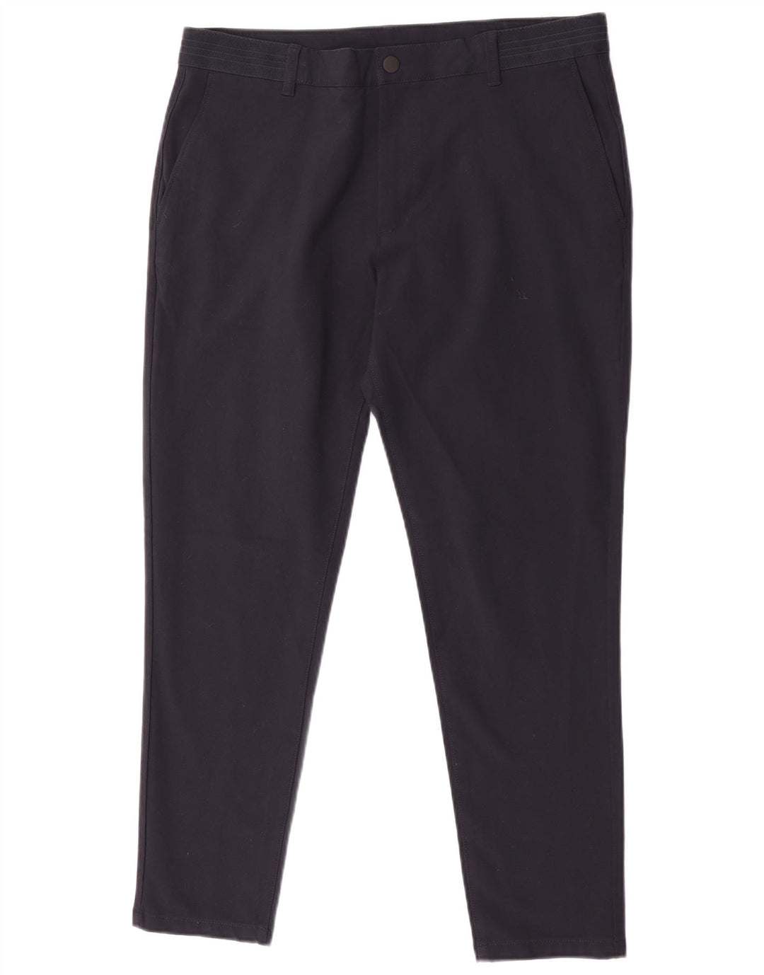 Zara Womens Slim Chino Trousers XL W34 L31 Navy Blue Polyester