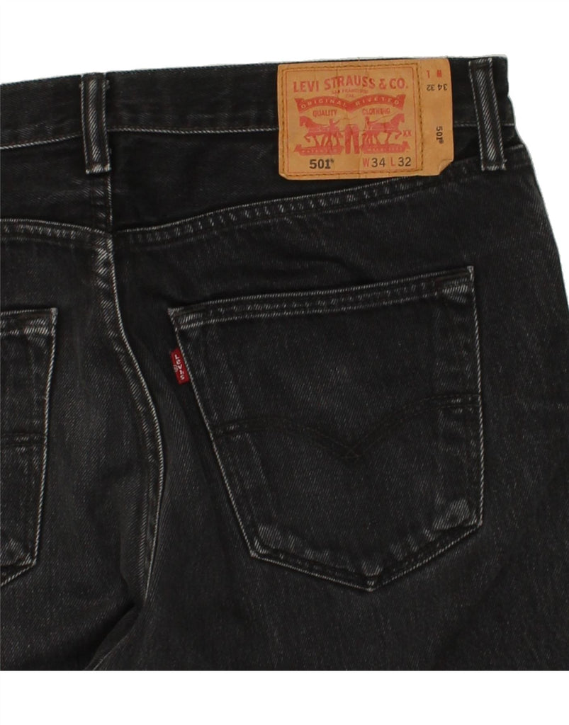 LEVI'S Mens 501 Straight Jeans W34 L29 Navy Blue Cotton | Vintage Levi's | Thrift | Second-Hand Levi's | Used Clothing | Messina Hembry 