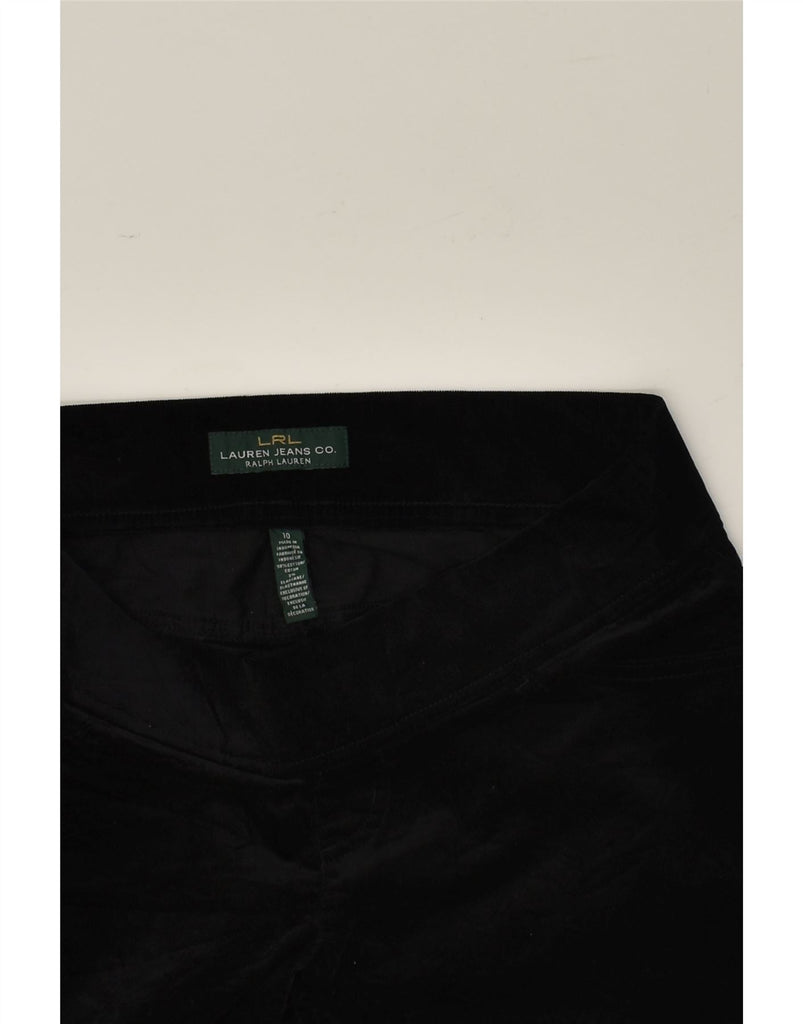 RALPH LAUREN Womens Slim Corduroy Trousers US 10 Large W34 L29 Black | Vintage Ralph Lauren | Thrift | Second-Hand Ralph Lauren | Used Clothing | Messina Hembry 