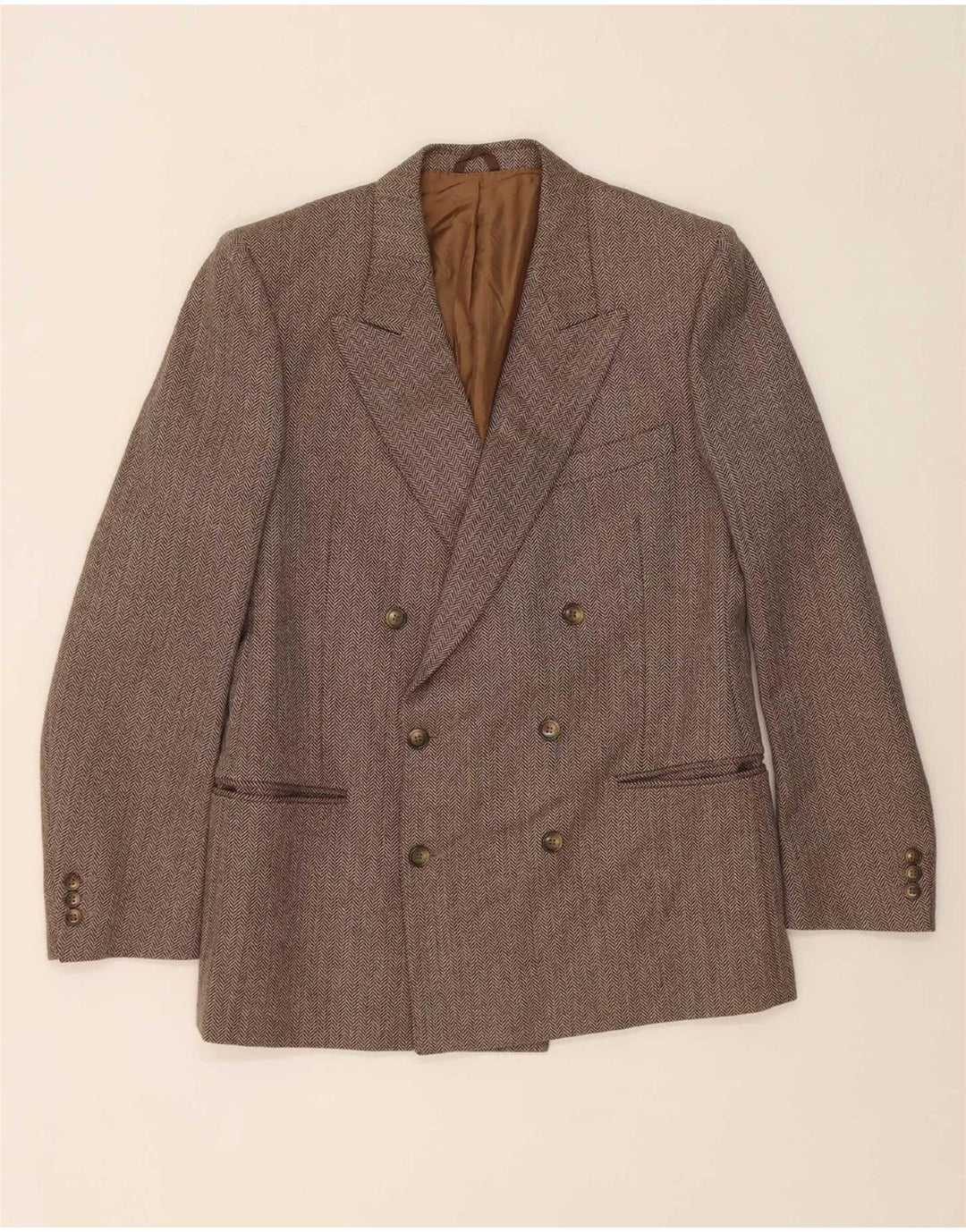 Cantarelli Mens 2 Piece Set IT 50 Large W31 L27 Brown Herringbone