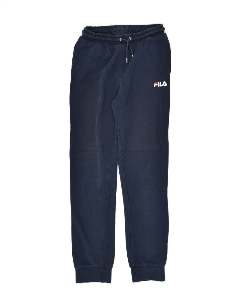 FILA Boys Tracksuit Trousers Joggers 13-14 Years Navy Blue Cotton | Vintage Fila | Thrift | Second-Hand Fila | Used Clothing | Messina Hembry 