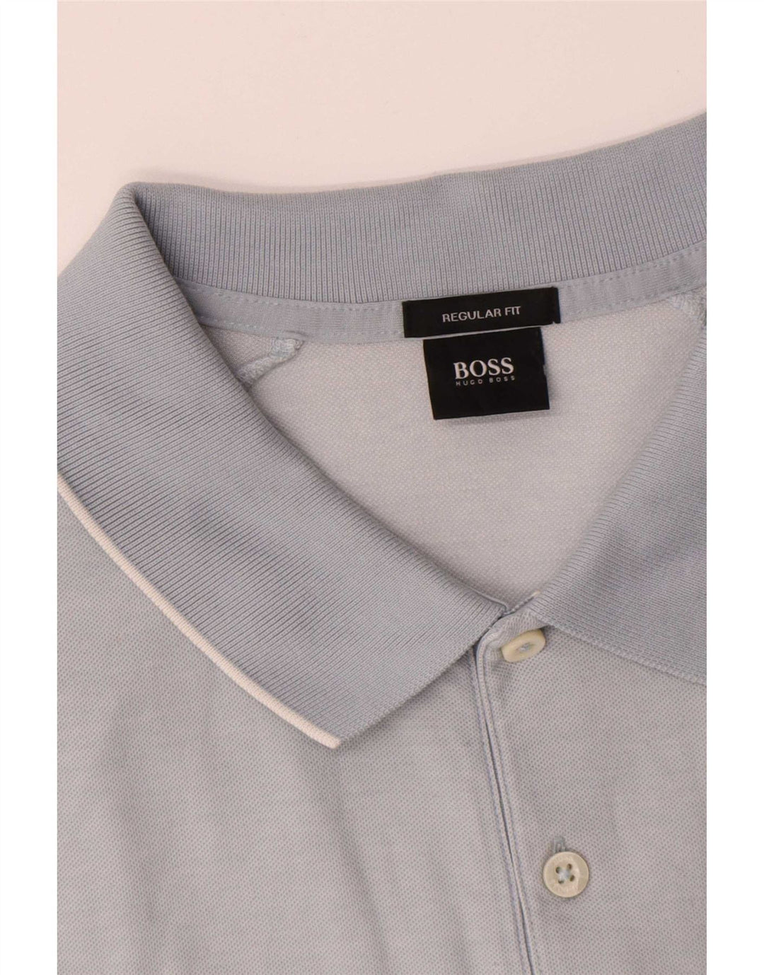 Hugo Boss Mens Regular Fit Polo Shirt Large Blue Cotton