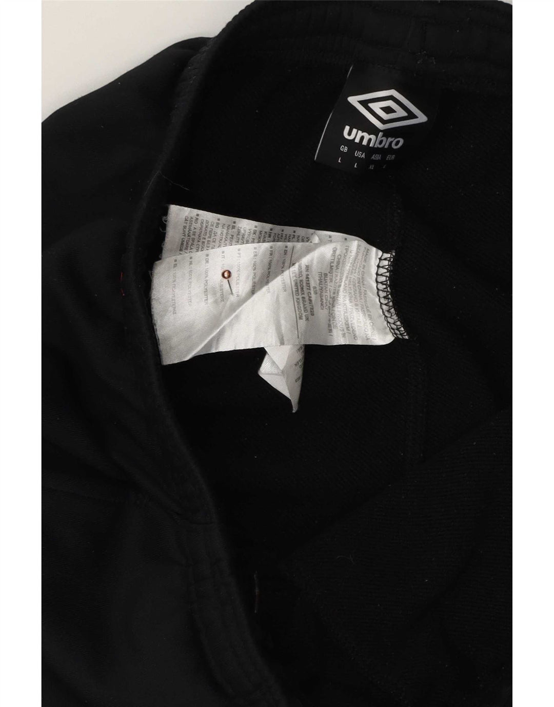 Umbro Mens Leggings Large Black Polyester Sports