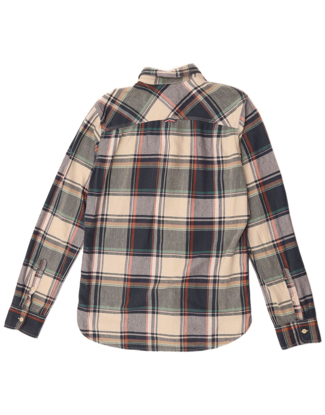 Tommy Hilfiger Mens Flannel Shirt Medium Multicoloured Check Cotton