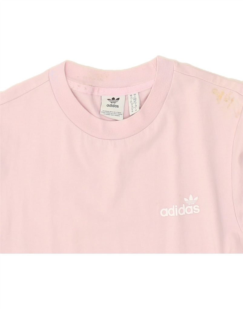 ADIDAS Womens Graphic T-Shirt Top UK 10 Small  Pink Cotton | Vintage Adidas | Thrift | Second-Hand Adidas | Used Clothing | Messina Hembry 