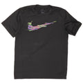 Nike Mens Dri Fit Graphic T-Shirt Top Medium Black Polyester Sports