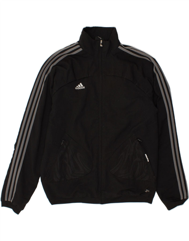 ADIDAS Mens Climalite Tracksuit Top Jacket Medium Black Polyester Vintage Adidas and Second-Hand Adidas from Messina Hembry 