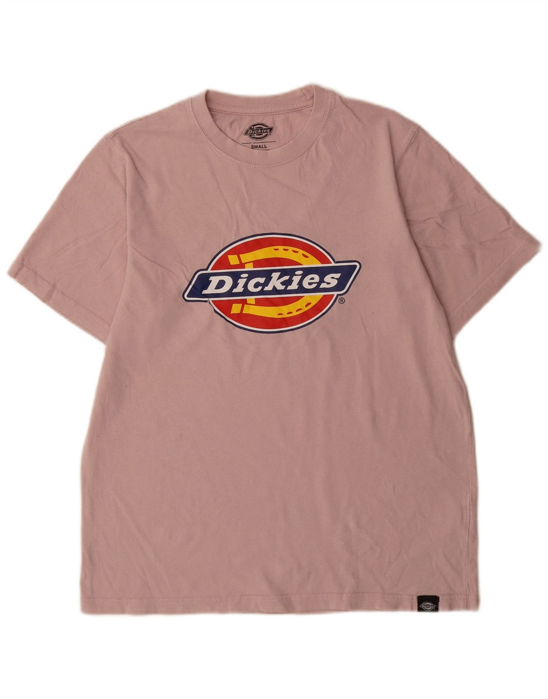 Dickies Mens Graphic T-Shirt Top Small Pink Cotton