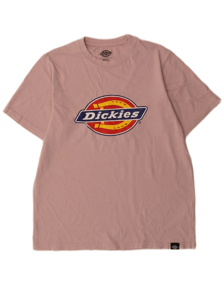 Dickies Mens Graphic T-Shirt Top Small Pink Cotton