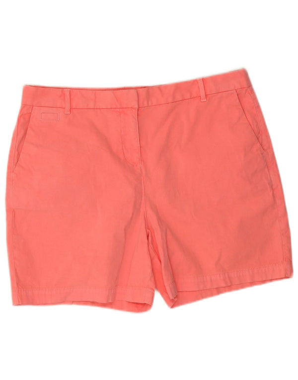 Marks & Spencer Womens Chino Shorts UK 14 Large W34 Pink Cotton