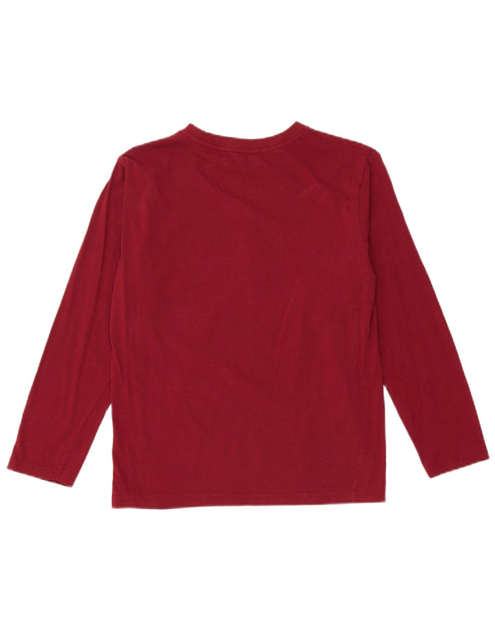 Tommy Hilfiger Boys Graphic Top Long Sleeve 12-13 Years Medium Burgundy