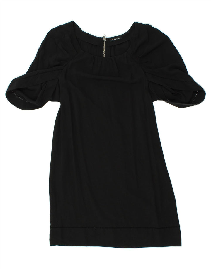 MASSIMO DUTTI Womens Empire Dress EU 36 XS Black Polyester Vintage Massimo Dutti and Second-Hand Massimo Dutti from Messina Hembry 