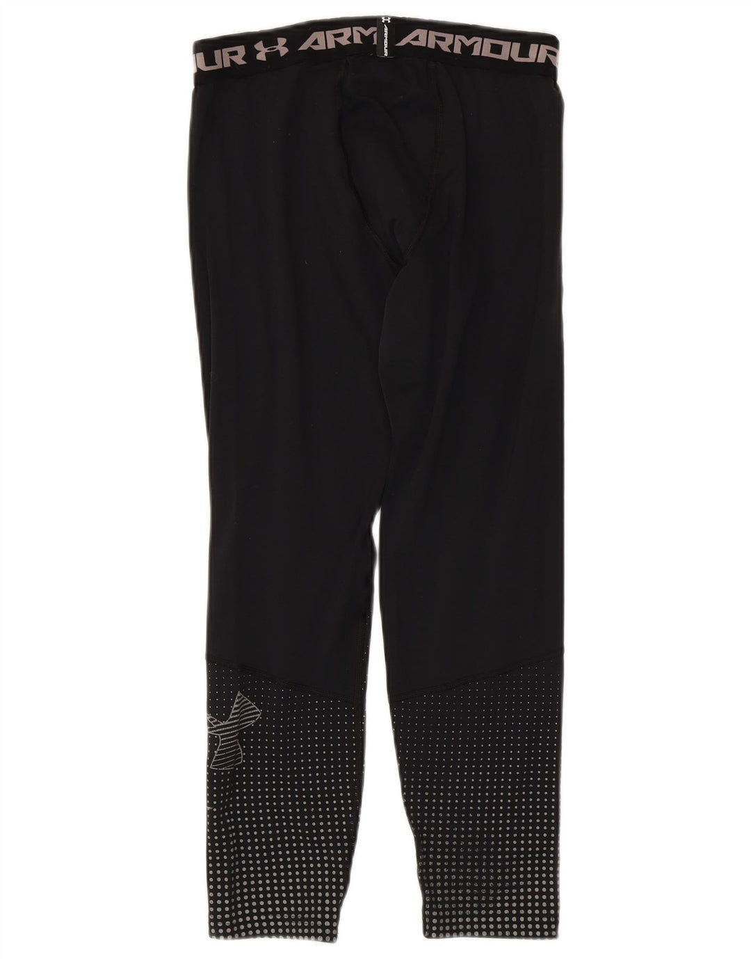 Under Armour Boys Cold Gear Graphic Leggings 13-14 Years XL Black Polyester
