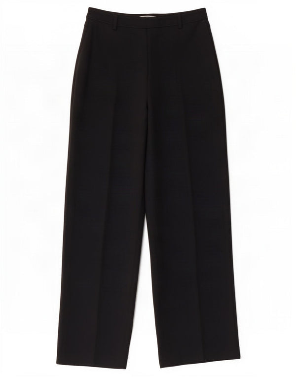 Jaeger Womens Wide Leg Suit Trousers UK 8 Small W26 L30 Black Polyester