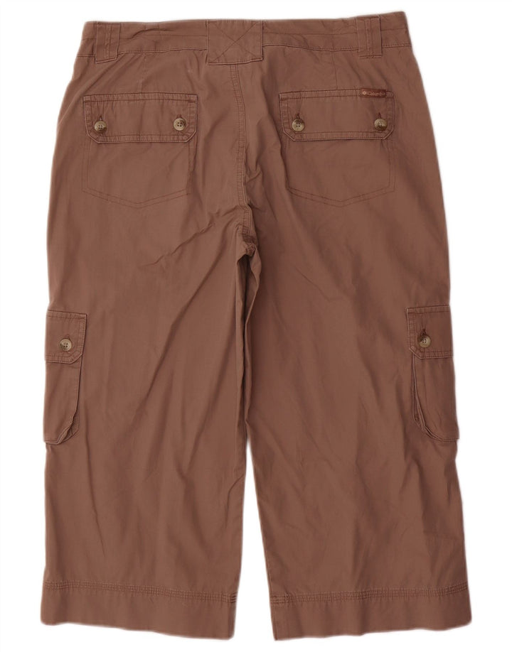 COLUMBIA Womens Cargo Capri Trousers US 8 Medium W32 L19 Brown Cotton