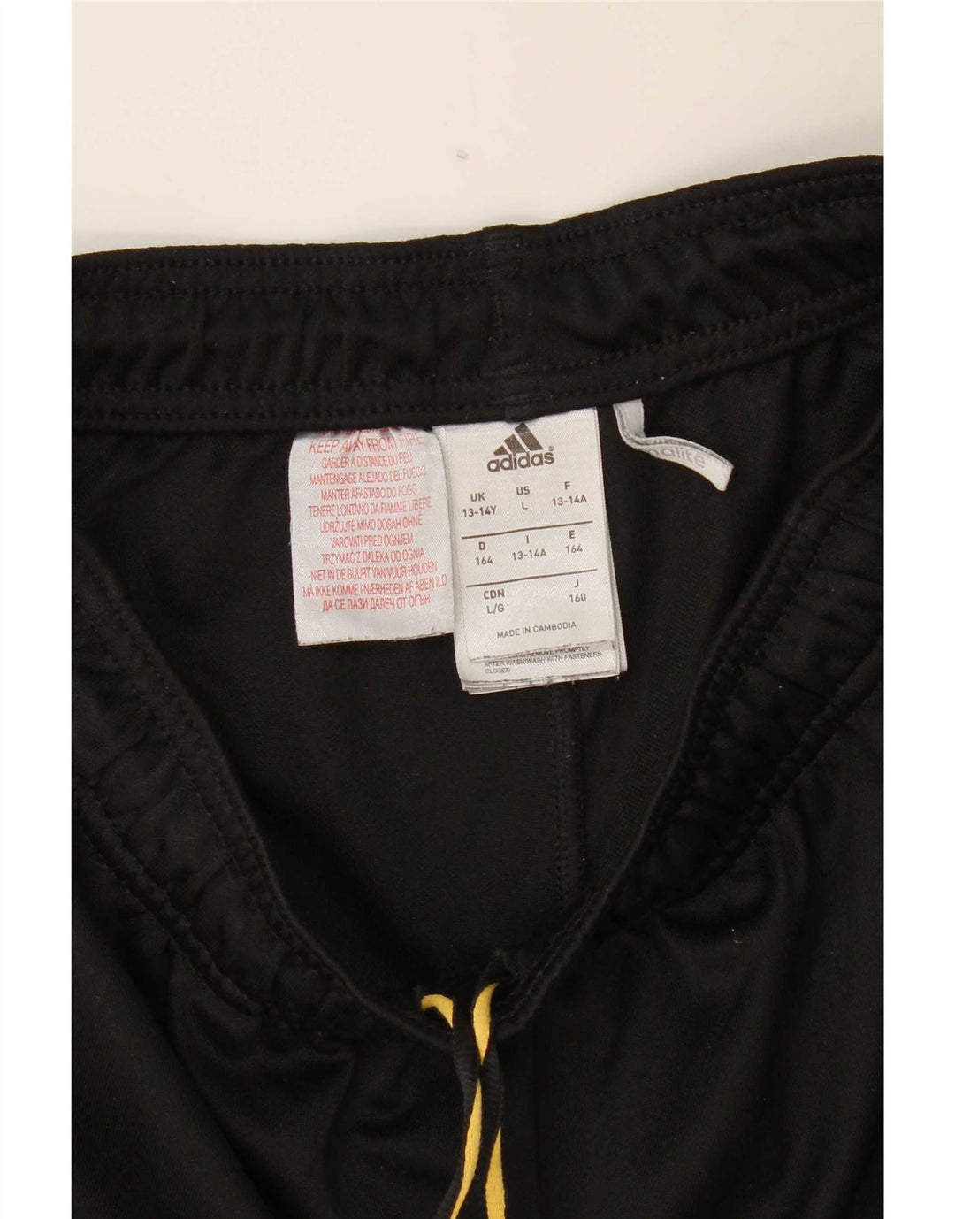 Adidas Boys Climalite Tracksuit Trousers 13-14 Years Black Polyester