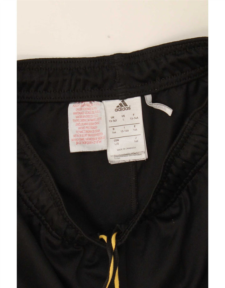 Adidas Boys Climalite Tracksuit Trousers 13-14 Years Black Polyester
