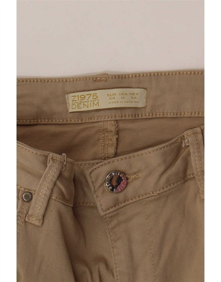 Zara Womens Slim Jeans EU 44 XL W34 L30 Beige