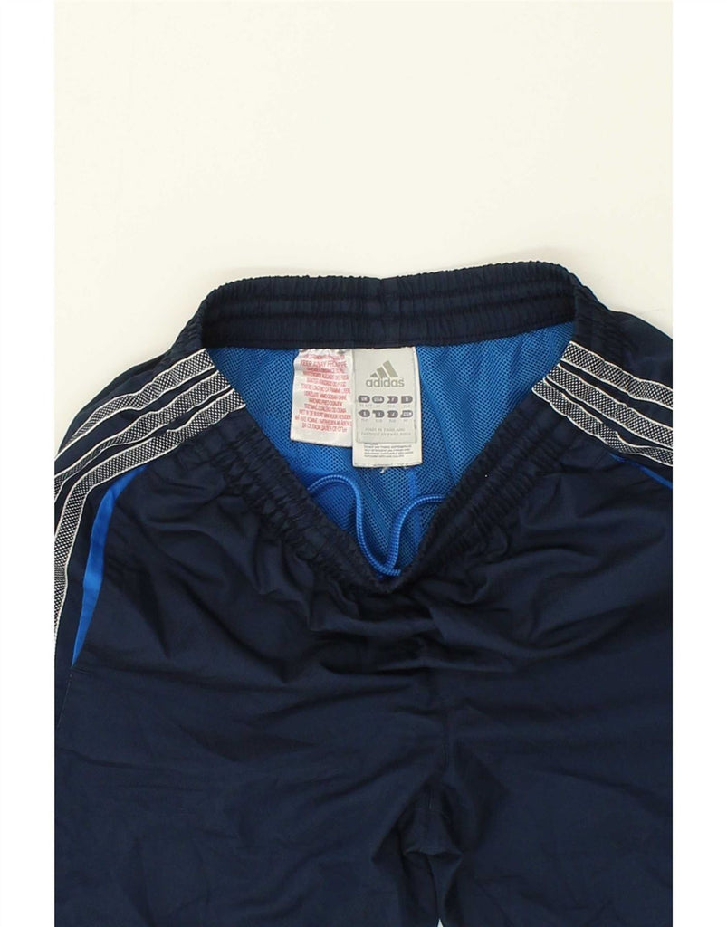 ADIDAS Boys Graphic Capri Tracksuit Trousers 11-12 Years Navy Blue Vintage Adidas and Second-Hand Adidas from Messina Hembry 